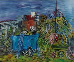 Depiquage A La Machine Bleue by Raoul Dufy