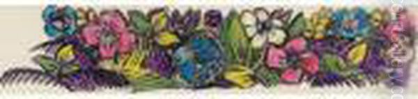 Frise De Fleurs Stylisees - view 1