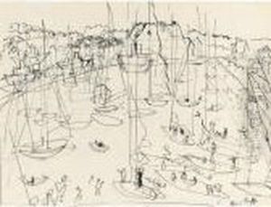 Le Bassin A Deauville by Raoul Dufy