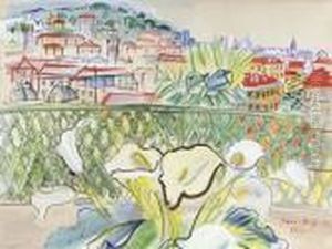 La Terrasse A Nice by Raoul Dufy