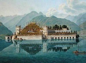 Isola Bella Lake Maggiore the terraced gardens from Le Simplon Voyage Pittoresque de Geneve a Milan