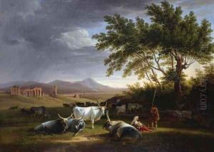 Roman Campagna with the Acquedotto Claudio in the Distance