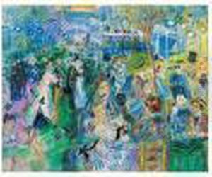 Le Moulin De La Galette, D'apres Renoir, 1943 by Raoul Dufy