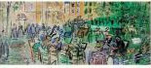 L'orchestre Sur La Place Du Village, 1942 by Raoul Dufy