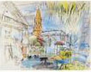 La Ferme Au Clocher, 1943 by Raoul Dufy