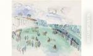 Champs De Courses A Chantilly. by Raoul Dufy