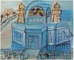 Casino Bleu De Nice Aux Chaises by Raoul Dufy
