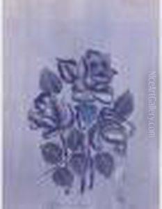 Bouquet De Roses Sur Fond Bleu by Raoul Dufy