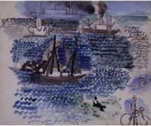 Bateaux Au Port by Raoul Dufy