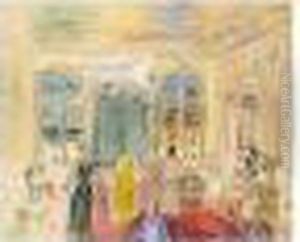 Salon Schiaparelli, Presentation De Couture, Place Vendome A Paris by Raoul Dufy