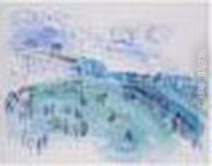 Champ De Courses A Chantilly by Raoul Dufy