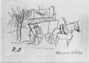 Charrette A Tarascon, Aout 1931 by Raoul Dufy