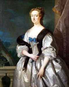 Portrait of Maria Skerret second wife of Sir Robert Walpole by Jean Baptiste van Loo