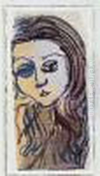 Portrait De Femme Aux Longs Cheveux - view 1