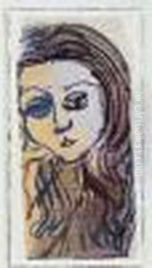Portrait De Femme Aux Longs Cheveux by Raoul Dufy