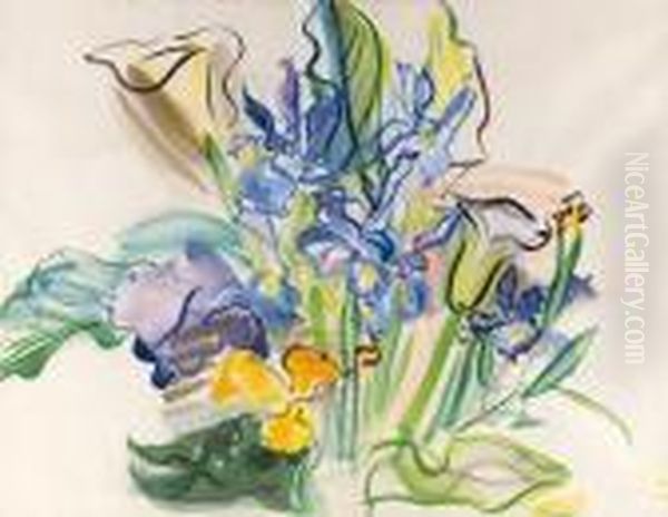 Bouquet D'iris Et D'arums - view 1