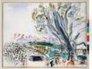 La Citerne A Golfe -juan, 1927. by Raoul Dufy