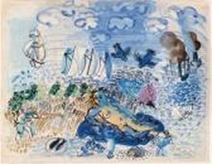 Crs Au Bord De La Mer by Raoul Dufy