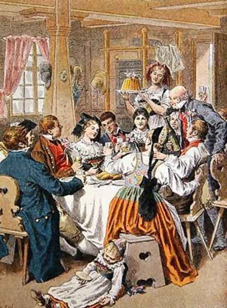 Celebration of an Engagement in Alsace 1901 - view 1