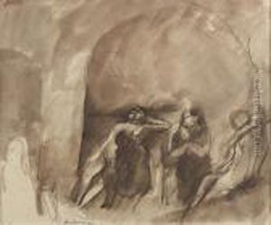 Jeunes Marocaines Au Bain by Charles Georges Dufresne