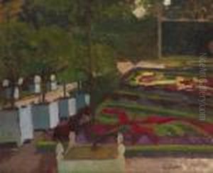 Le Jardin Du Luxembourg by Charles Georges Dufresne