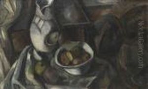 Nature Morte A La Cruche Et Aux Pommes by Charles Georges Dufresne