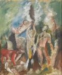 Landschaft Mit Mythologischer Szene by Charles Georges Dufresne