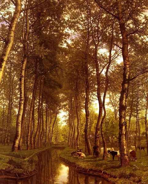 Bois De Trembles Au Bord Du Canal (A Canal in the Trembles Forest) - view 1