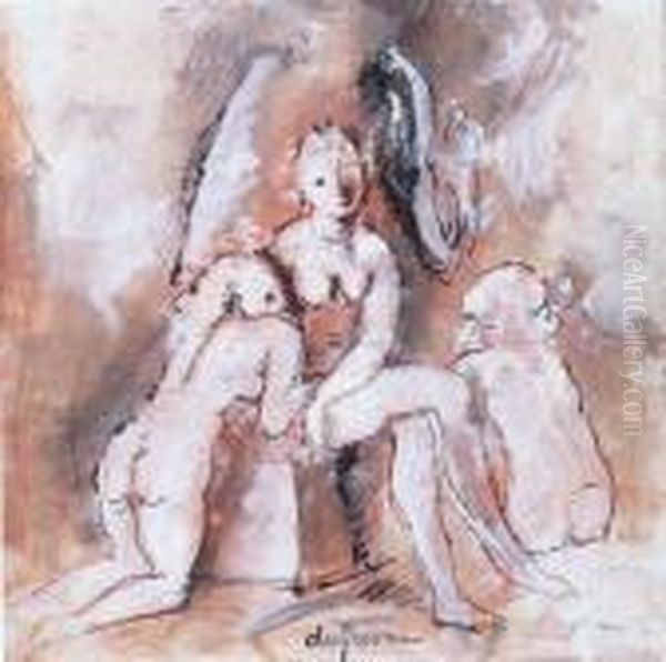 Trois Nus Dans Un Paysage - view 1