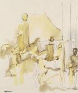 Le Saut D'obstacle by Charles Georges Dufresne