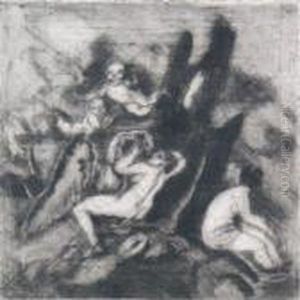 Leda Et Le Cygne by Charles Georges Dufresne