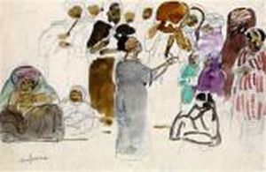 Divertissement Chez Les Ouled-nail by Charles Georges Dufresne
