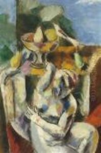 Femme Nue Et Nature Morte by Charles Georges Dufresne