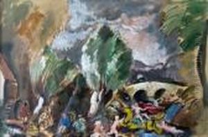 L'enlevement D'europe by Charles Georges Dufresne