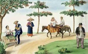 A Street Scene by Jose Honorato Lozano