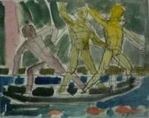 Regates Aux Poissons Rouges, Circa 1923 by Charles Georges Dufresne