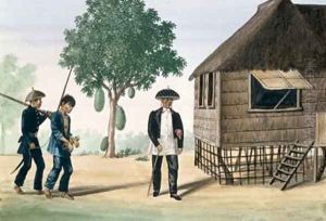 A Prisoner led off by a Policeman and a Councillor by Jose Honorato Lozano