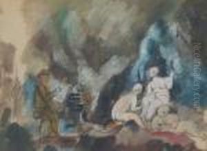 Les Baigneuses by Charles Georges Dufresne