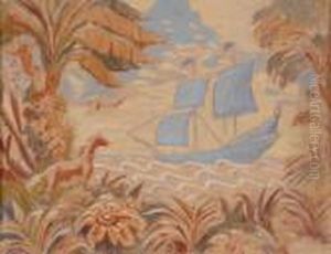 La Goelette De Christophe Colomb, Circa 1920-1921 by Charles Georges Dufresne