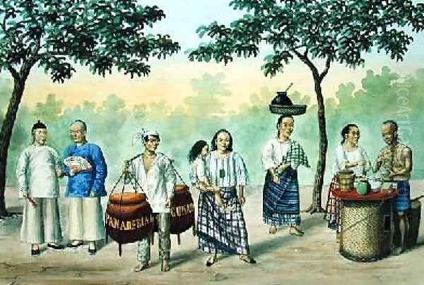 A Scene in Town from The Flebus Album of Views In and Around Manila 1845 - view 1