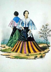 Mestizas Promenading by Jose Honorato Lozano