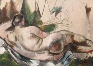 Nu Couche De Dos by Charles Georges Dufresne