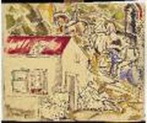 Le Poste De Secours, Circa 1917-1918 by Charles Georges Dufresne