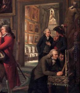 The Art Gallery of Jan Gildemeester 1794-95 detail by Adriaan de Lelie