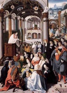 Church Sermon c. 1530 by Aertgen van Leyden