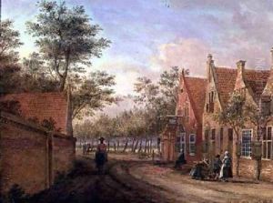 A Village with an Avenue of Trees