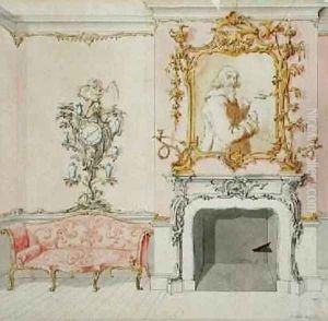 Proposal for a drawing room interior 1755-60 by John Linnell