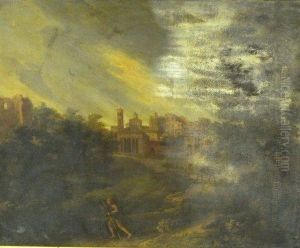 Figures In A Classical Landscape by Gaspard Dughet