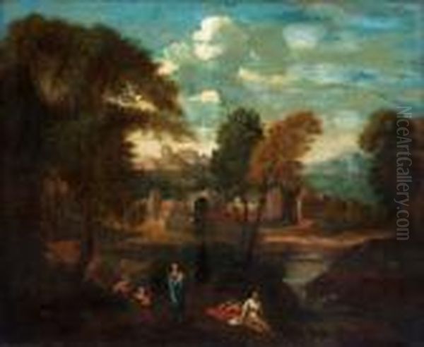 Pastoral Landscape With Figure - view 1