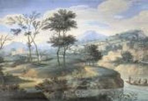 River Landscapes In The Mediterranean by Gaspard Dughet